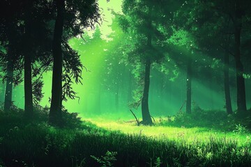 Peaceful Nature Digital Illustrations