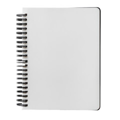 Blank Spiral Notebook for Notes, Sketches, and Creative Ideas in a Minimalist Style on transparent background