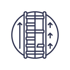 Ladder with uneven steps symbolizes uneven progression.