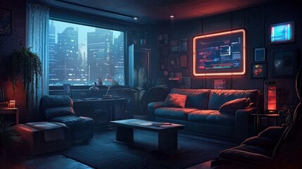 A visual representation of virtual advanced technology in urban settings.