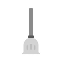 Broom icon vector image. Suitable for mobile apps, web apps and print media.
