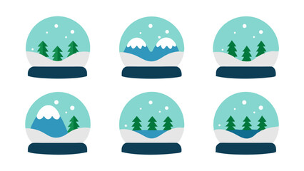 Christmas Decor Glass Snow Globe Assortment for Winter Holiday Scenes Featuring Festive Ornaments and Decorative Collectible Gift Ideas