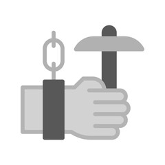 Forced Labour icon vector image. Suitable for mobile apps, web apps and print media.