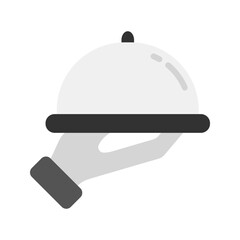 Food Tray icon vector image. Suitable for mobile apps, web apps and print media.