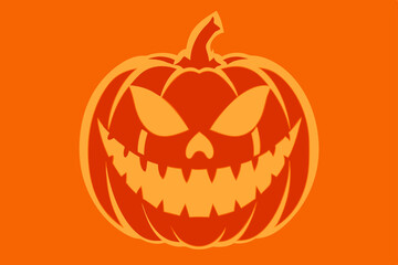 Spooky Halloween Jack o lantern design vibrant orange tones carved pumpkin face festive autumn