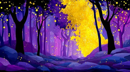 Enchanting mystical forest path