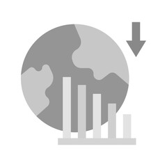 Recession icon vector image. Suitable for mobile apps, web apps and print media.