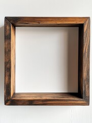 Dark brown square wooden frame