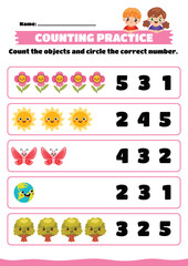 Educational Worksheet For Kindergarten Students