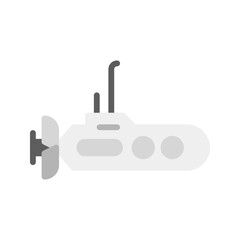 Submarine icon vector image. Suitable for mobile apps, web apps and print media.