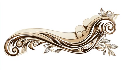 Ornate decorative design with flowing swirls and foliage