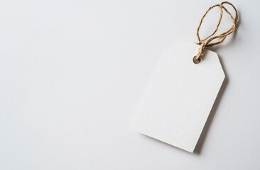 Blank white gift tag with twine (2)