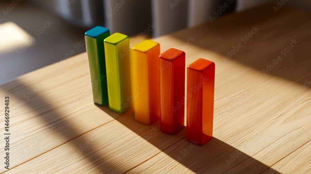 Fototapete a clear and concise business bar graph showing comparative data between competitors, featuring vibra