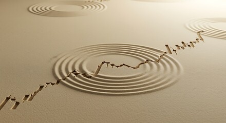 Obraz premium Zen Garden with Ripple and Crack