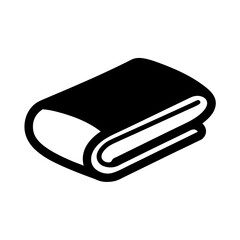 Stylized illustration of a neatly folded stack of clothes or fabric