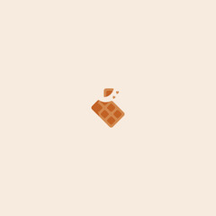 Chocolate icon flat vector design. 