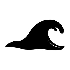 Obraz premium Simple black and white wave illustration for graphic design purposes