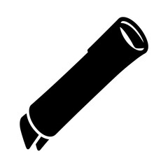 High Contrast Black and White Image of a Highlighter Marker Tool