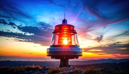 Airport Beacon at Sunset
