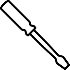 screwdriver equipment outline icon illustration