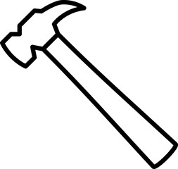 hammer equipment outline icon illustration