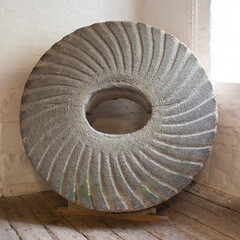 A millstone from a water wheel at Cotehele Cornwall