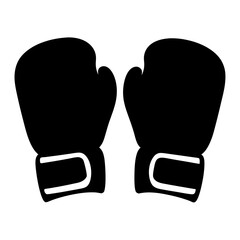 Pair of Black Boxing Gloves with White Straps Isolated on White Background