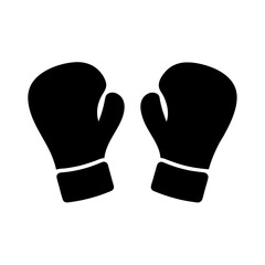Two boxing gloves in black color for boxing match and training
