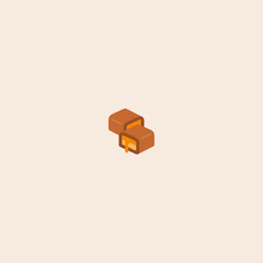 Fototapeta premium Chocolate icon flat vector design. 
