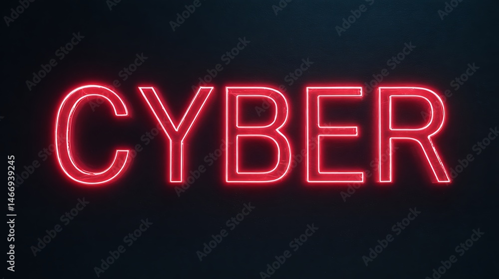 Poster Cyber â€‹â€‹security and data protection, internet network security, protect business and financial transaction data from cyber attack, user private data security encryption
