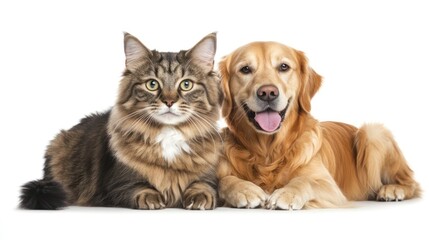 Cat and Dog Laying Down Together