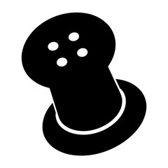 Minimalist Illustration of a Black Pepper Shaker with Four Holes on Top