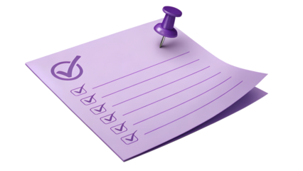 note paper with push pin