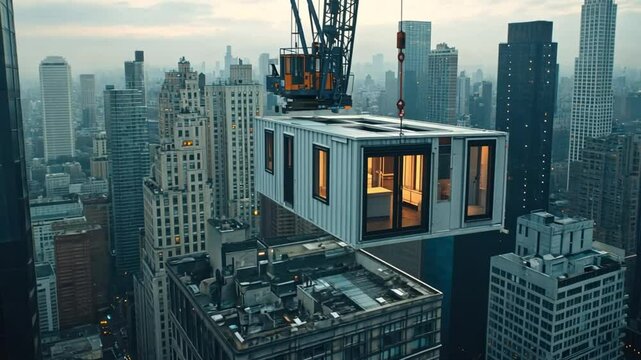Modern Modular Home Installation in NYC Skyline
