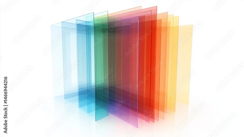 Leinwandbilder A minimalistic D bar graph with a transparent background, featuring colorful bars with sleek lines, illustrating data trends in a modern and clean design.