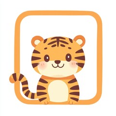 A cute tiger-shaped frame