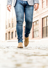 man walking on the street
