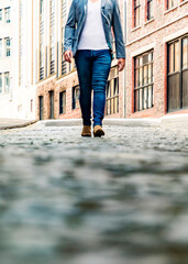 man walking on the street