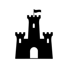 Obraz premium A bold fortress stands strong with towering towers and a waving flag