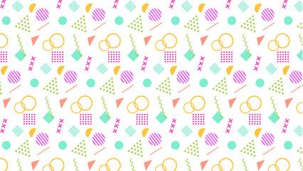 カラフルなメンフィスデザイン