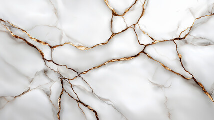 Elegant marble texture featuring white and gold veins, perfect for backgrounds or design elements. intricate patterns evoke luxury