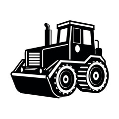 Bulldozer vector silhouette