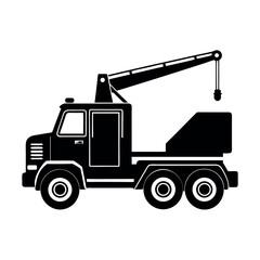 Fototapeta premium crane truck vector silhouette