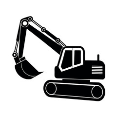 Excavator vector silhouette