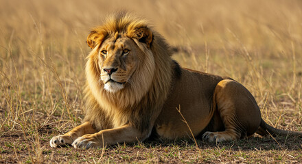 Obraz premium lion in the grass