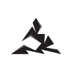 Triangle logo design vector template.