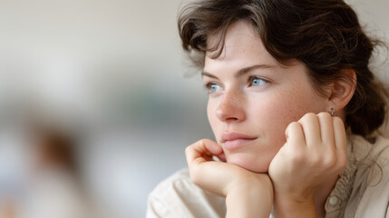 biologist portrait on left side of frame showcasing thoughtful expression