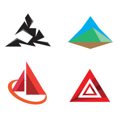 Triangle logo design vector template.