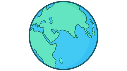 An illustration of planet Earth with continents