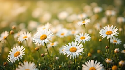 Fototapeta premium Serene Meadow Blossoms - White Daisies